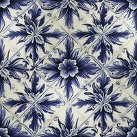 Traditional portuguese azulejo tile - AI Generative photo