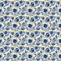 Traditional portuguese azulejo tile - AI Generative photo