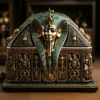Egyptian pharaoh sarcophagus - AI Generative photo