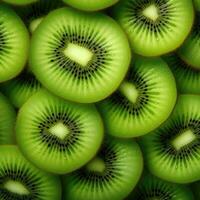 Kiwi fruit background. Close up of fresh kiwi fruit - AI Generative photo