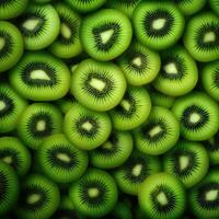 Kiwi fruit close-up as a background. Top view - AI Generative photo