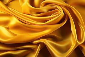 Golden satin background - AI Generative photo