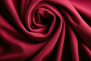 Rippled red satin fabric - AI Generative photo