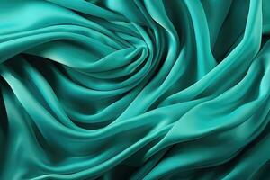 Green silk or satin - AI Generative photo