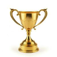 Champion award gold cup isolated photo