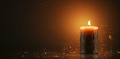 Candles in dark background photo