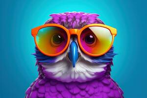 Vivid background with owl photo