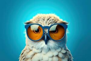 Vivid background with owl photo