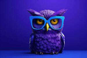 Vivid background with owl photo