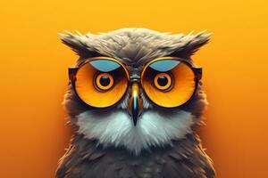 Vivid background with owl photo