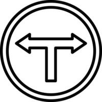 T Junction Vector Icon Design