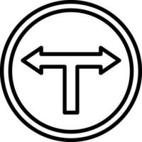 T Junction Vector Icon Design