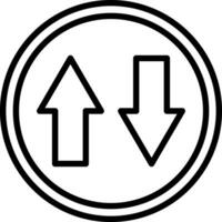 Up and Down Arrow Vector Icon Design