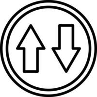 Up and Down Arrow Vector Icon Design