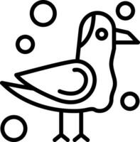 Seagull Vector Icon Design