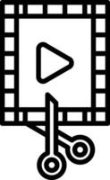 diseño de icono de vector de editor de video