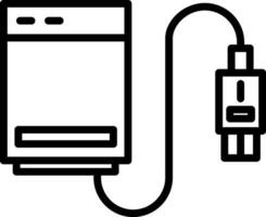 External Hard Drive Vector Icon Design