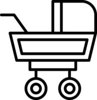 Baby Buggy Vector Icon Design