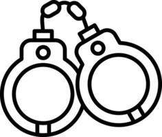 Handcuffs Vector Icon Design