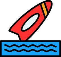 Surfboard Vector Icon Design