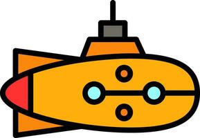 Submarine Vector Icon Design