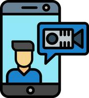 Video Chat Vector Icon Design