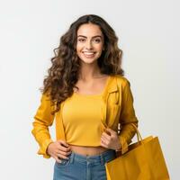 Girl with shopping bag photo