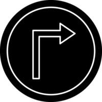 Right Turn Vector Icon Design