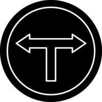 T Junction Vector Icon Design