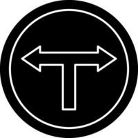 T Junction Vector Icon Design