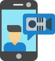 Video Chat Vector Icon Design