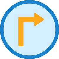 Right Turn Vector Icon Design