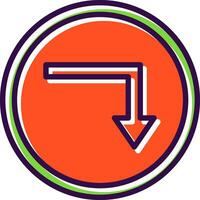 Turn Down Vector Icon Design