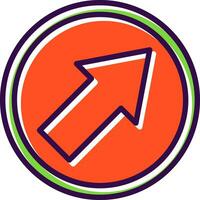 Up Right Arrow Vector Icon Design