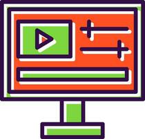 diseño de icono de vector de edición de video