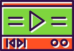 Video Player Vector Icon Design