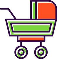 Baby Buggy Vector Icon Design