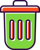 Dustbin Vector Icon Design