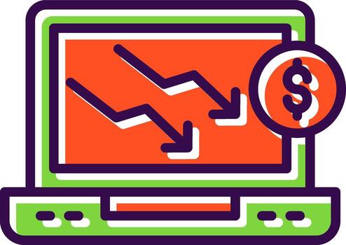 Decrease Vector Icon Design