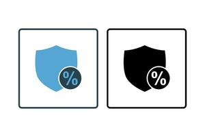 Safe Loan Icon. Icon related to Credit and Loan. suitable for web site design, app, user interfaces, printable etc. Solid icon style. Simple vector design editable