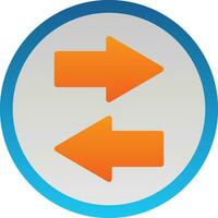 Two Way Arrow Vector Icon Design