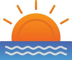 Sunset Vector Icon Design