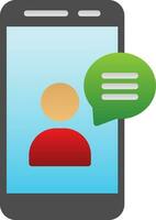 Online CHat Vector Icon Design