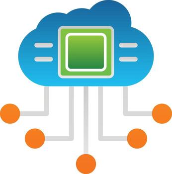 diseño de icono de vector de computación en la nube