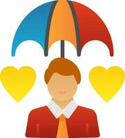 Life Insurance Vector Icon Design