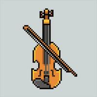 píxel Arte ilustración violín. pixelado violín. violín música icono pixelado para el píxel Arte juego y icono para sitio web y vídeo juego. antiguo colegio retro vector