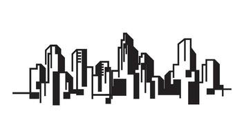 City Building Line art Vector icon design illustration Template