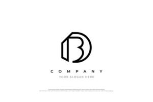 Letter BD or DB Monogram Logo Design vector