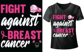 BREST CANCER AWARENESS DAY T-SHIRT DESIGN vector