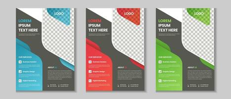 Business flyer, annual report design a4 template vector